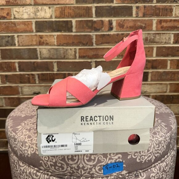 Kenneth Cole Reaction Women's Mix X-Band Sandal Light Coral Size 9 - Picture 4 of 4